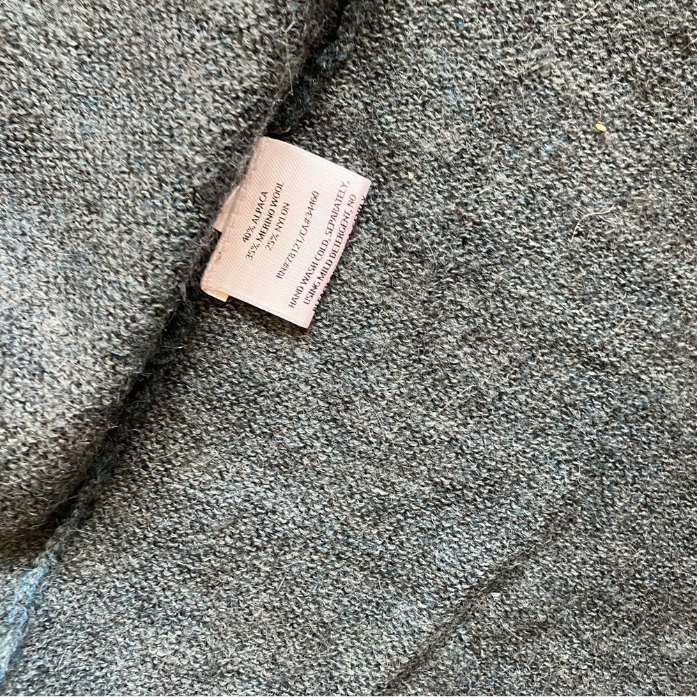 Eileen Fisher Mallard Green Open Cardigan Alpaca Merino Wool Small granny core - Picture 5 of 5